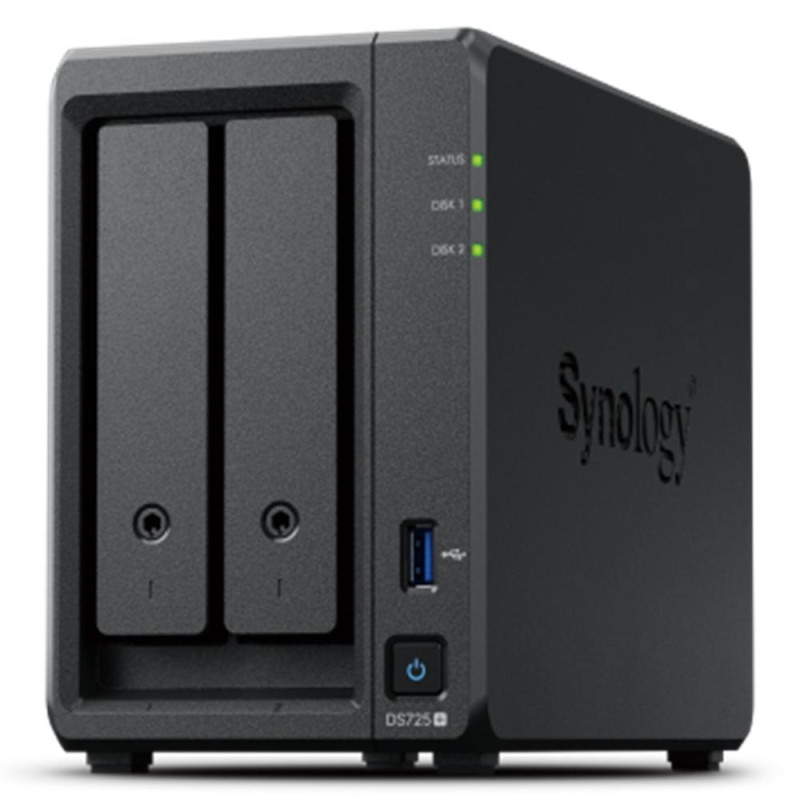 Servidor nas synology disk station ds725+ 4gb 2 bahias gigabit ethernet