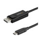 Cable usb tipo c a displayport 1m - macho - macho - negro