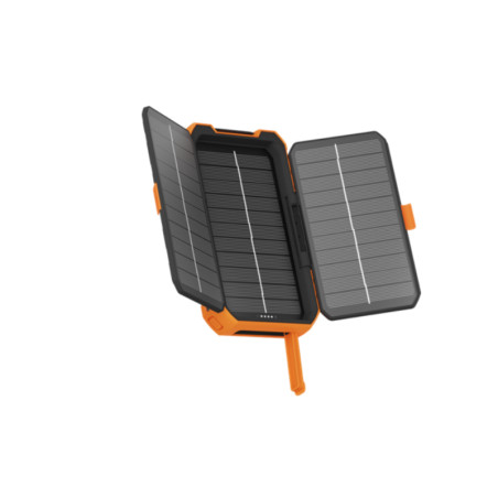 POWER BANK RUGERIZADO DE ENERGIA SOLAR XR-203 10000mAh NEGRO/NARANJA X